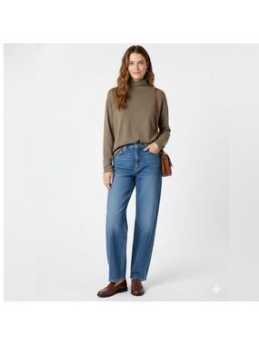 ARITZIA Wilfred Free Long Sleeve Mock Neck Easy Care Knit Sweater Oversize  XS